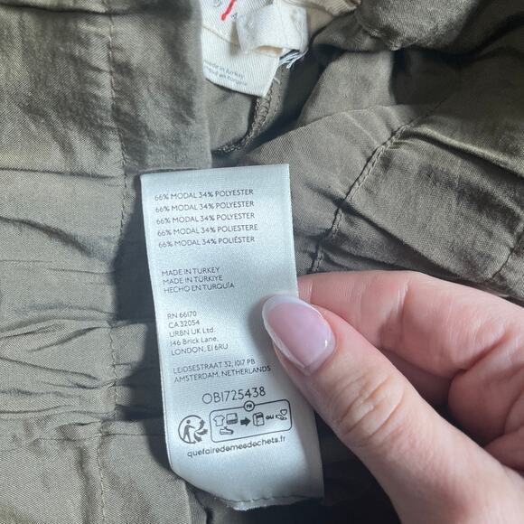 By Anthropologie Green Cargo Parachute Pants Size XS - Picture 3 of 7